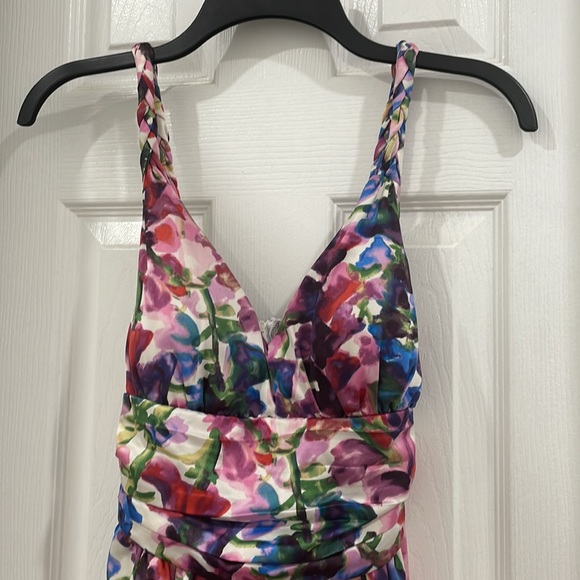 Vibrant Ruby Rox garden flower impressionist dress size 3 Juniors - Picture 2 of 9